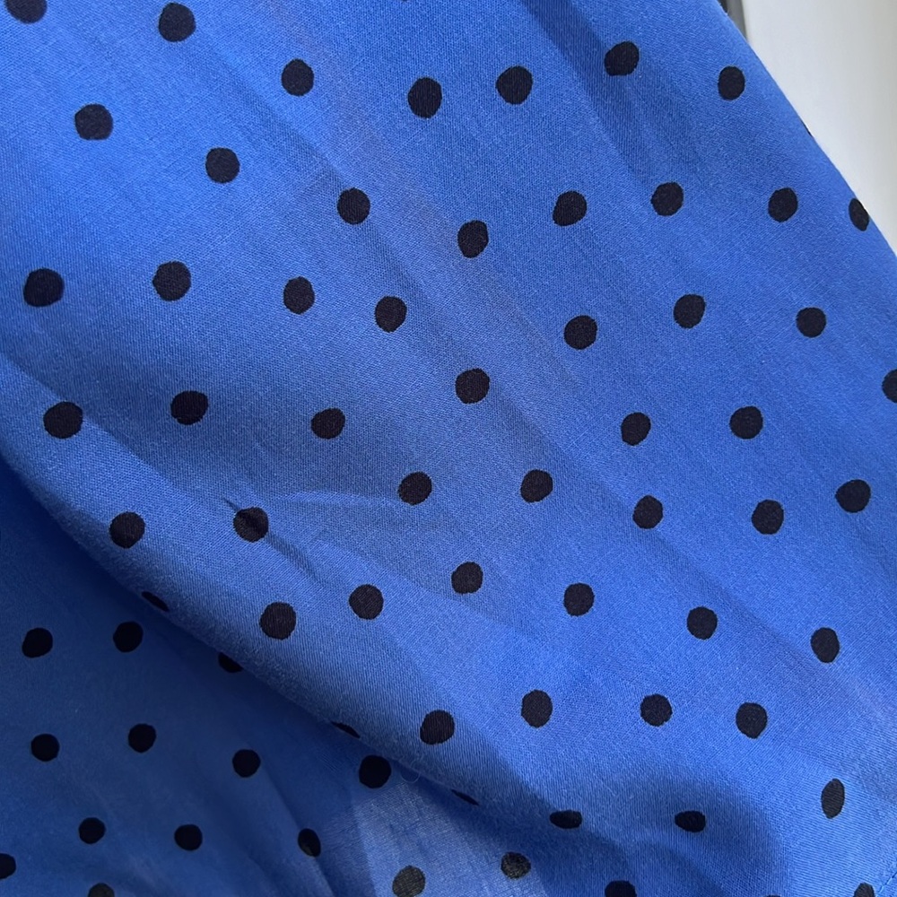 Vintage Blue and Black Polka Dot Esprit Midi Skirt (Size 0/00) - Picture 11 of 11